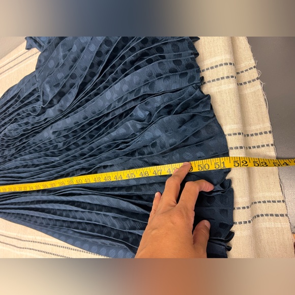 Max Studio NWT Polka Dot Pleated Flutter Sleeve Dress Size S - Picture 12 of 13